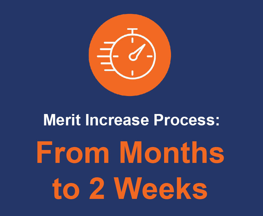 merit increase process from months to 2 weeks